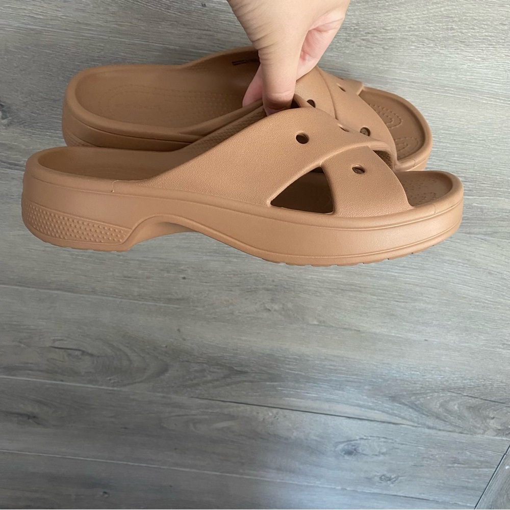 CROCS Tan Women's Sandals - Picture 2 of 6